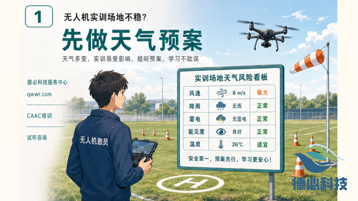 无人机实训场地不稳，先做天气预案