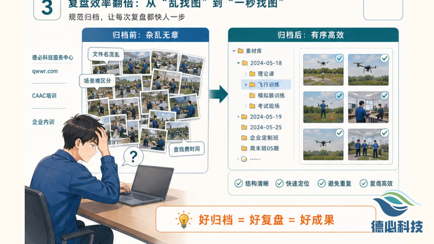 无人机复盘照片乱，先建素材归档