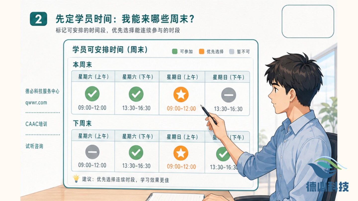 无人机周末班难排，先锁三类时间