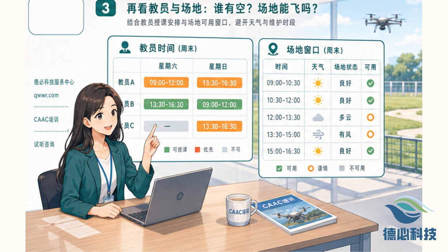 无人机周末班难排，先锁三类时间