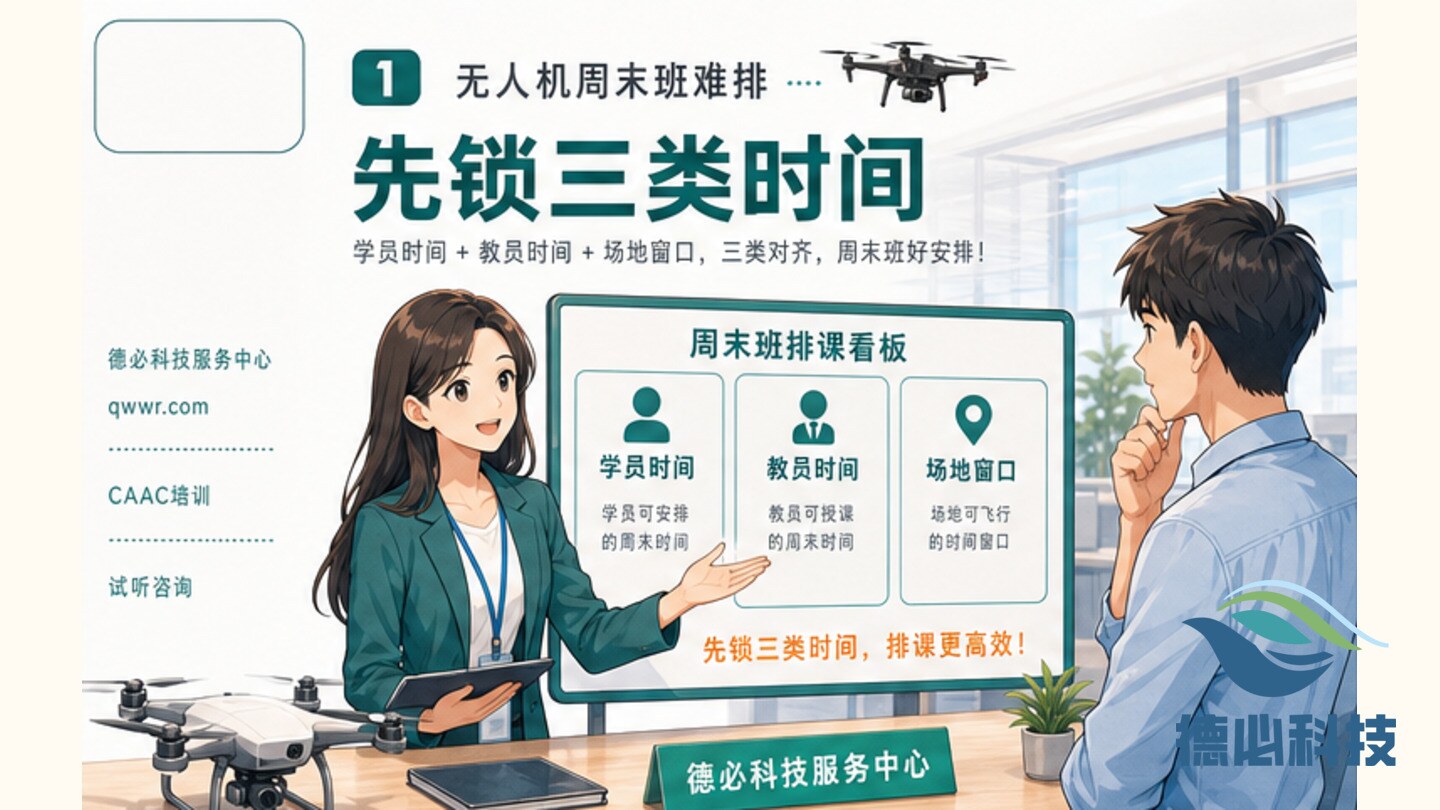 无人机周末班难排，先锁三类时间