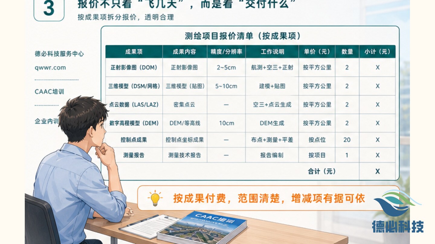 无人机测绘报价难讲,先拆成果清单