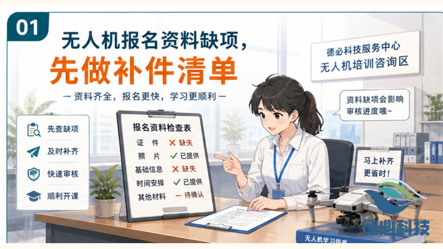 无人机报名资料缺项,先做补件清单