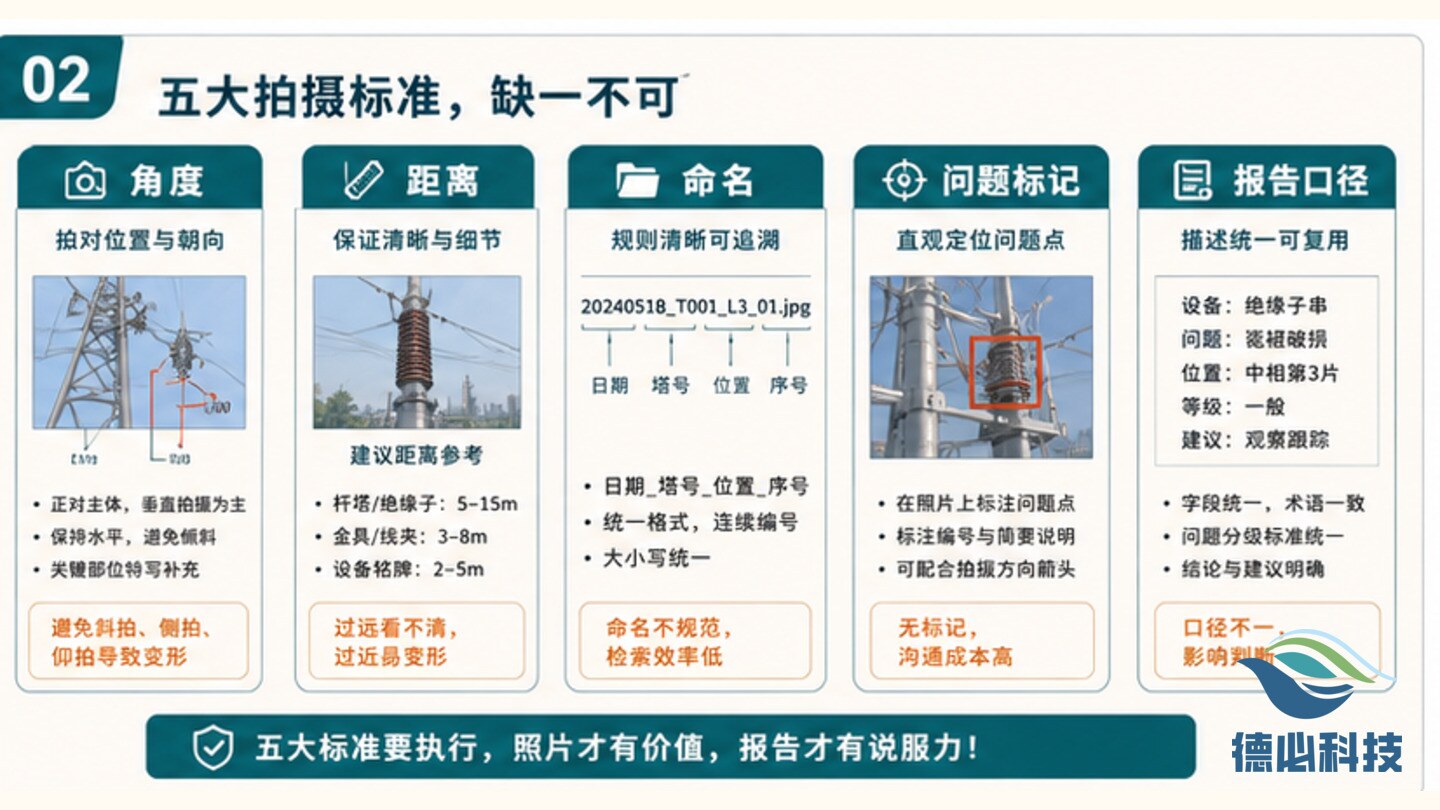 无人机巡检照片难用,先定拍摄标准