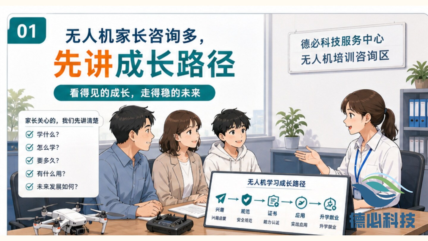无人机家长咨询多,先讲成长路径