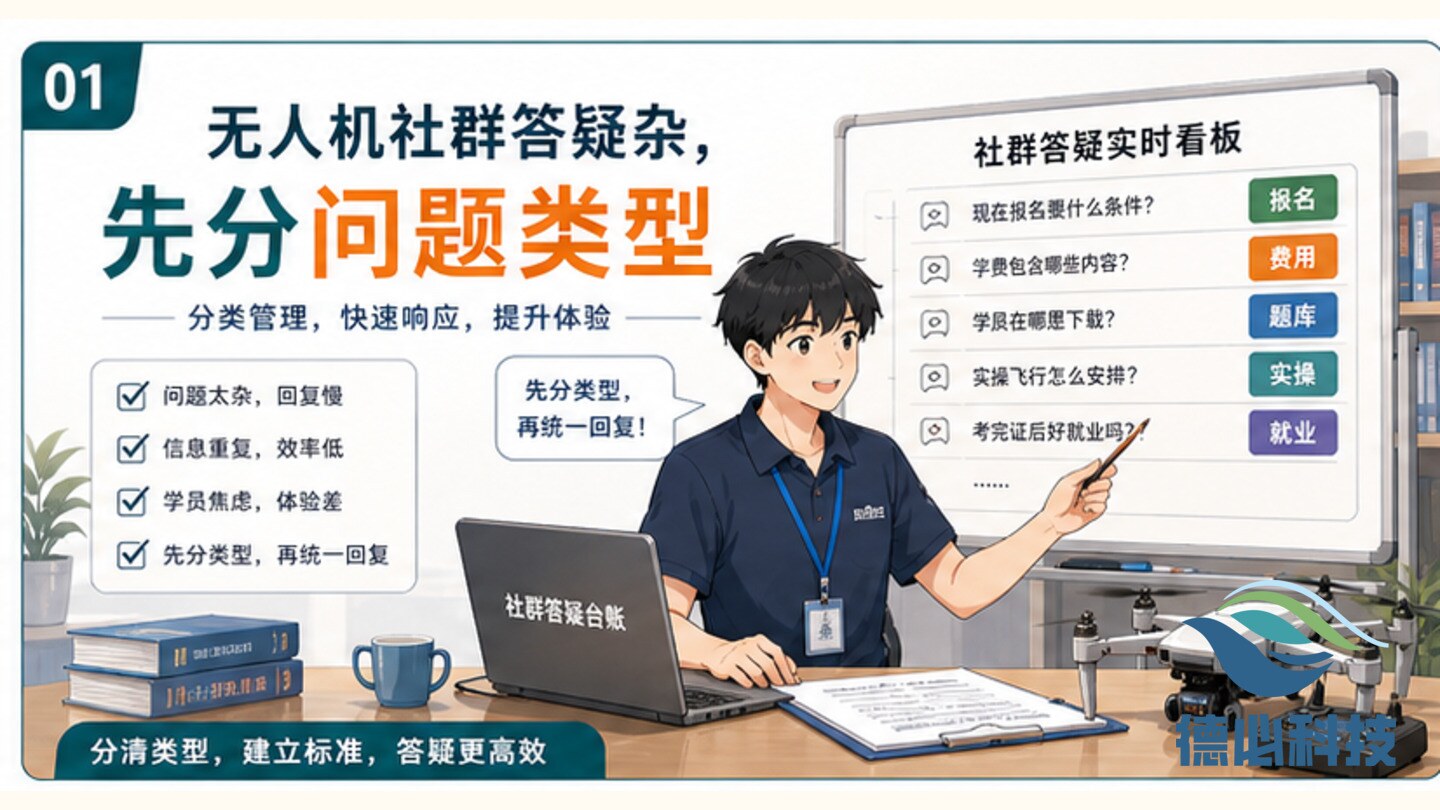 无人机社群答疑杂,先分问题类型