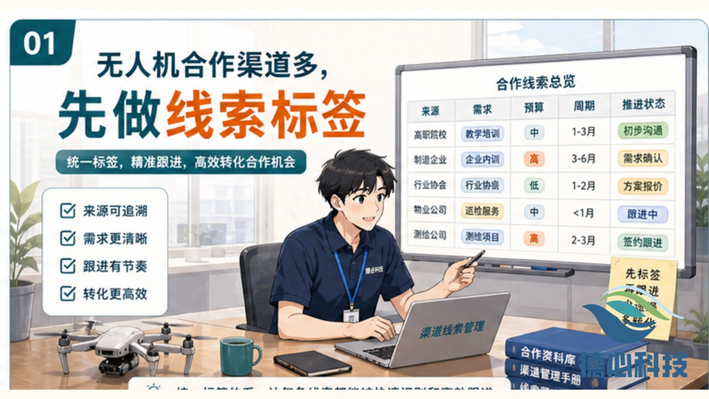 无人机合作渠道多,先做线索标签