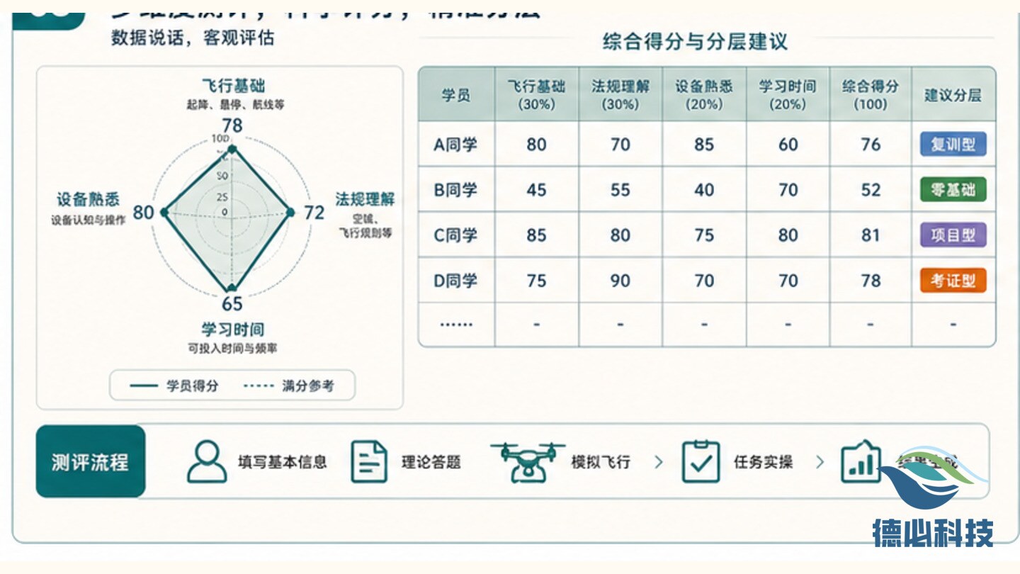 无人机学员分层混乱,先做基础测评