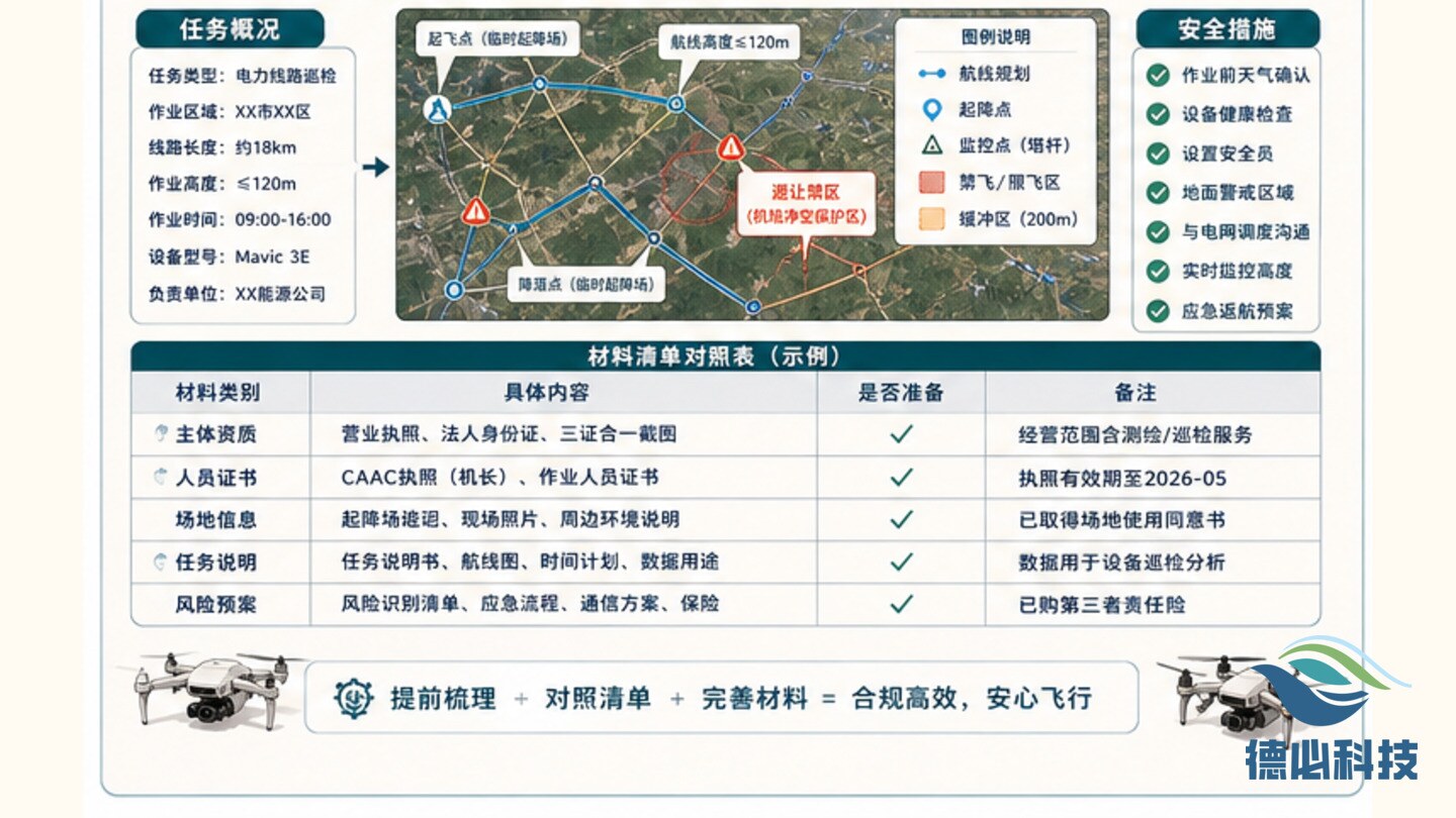 低空合规问得多,先做材料清单