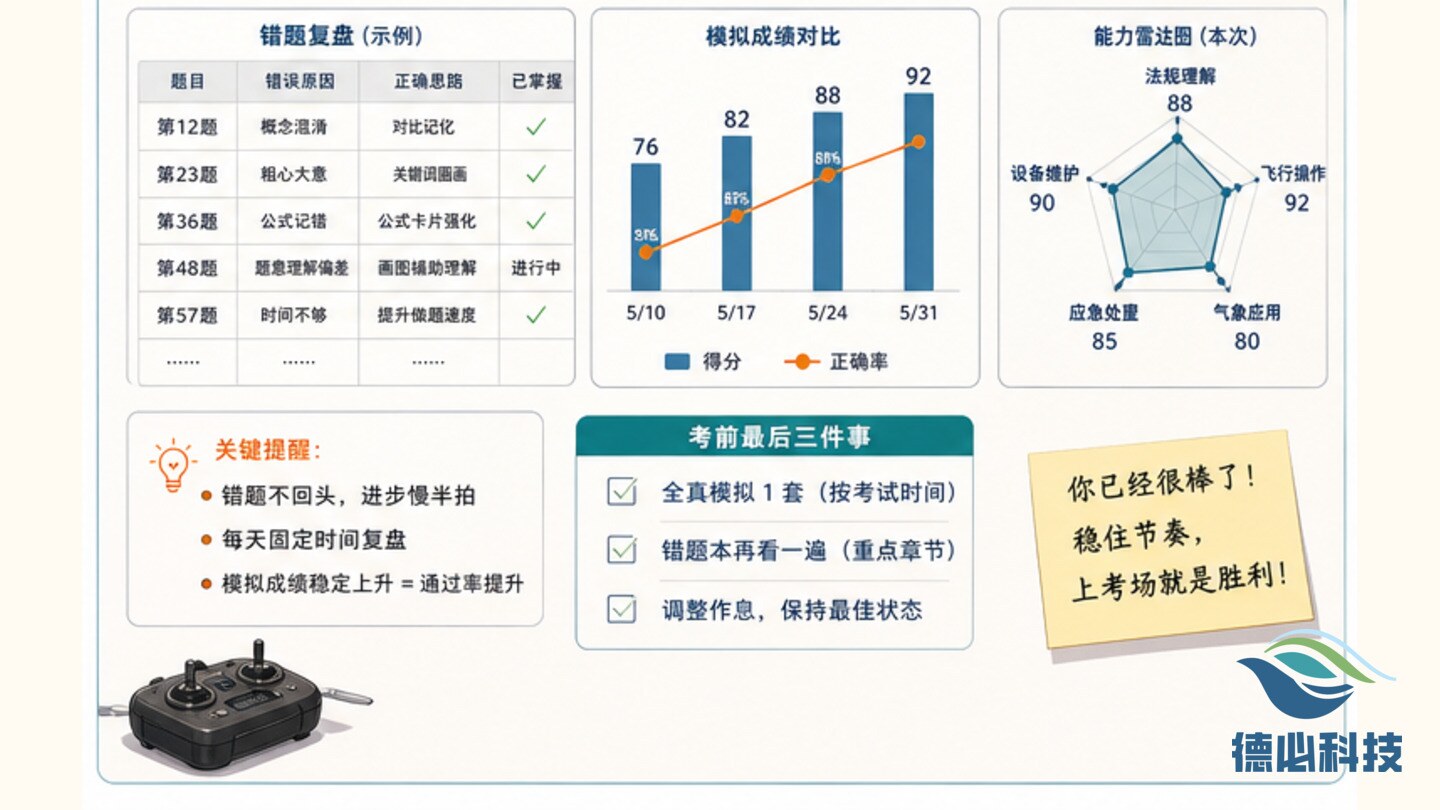 无人机学员怕考试,先做信心清单