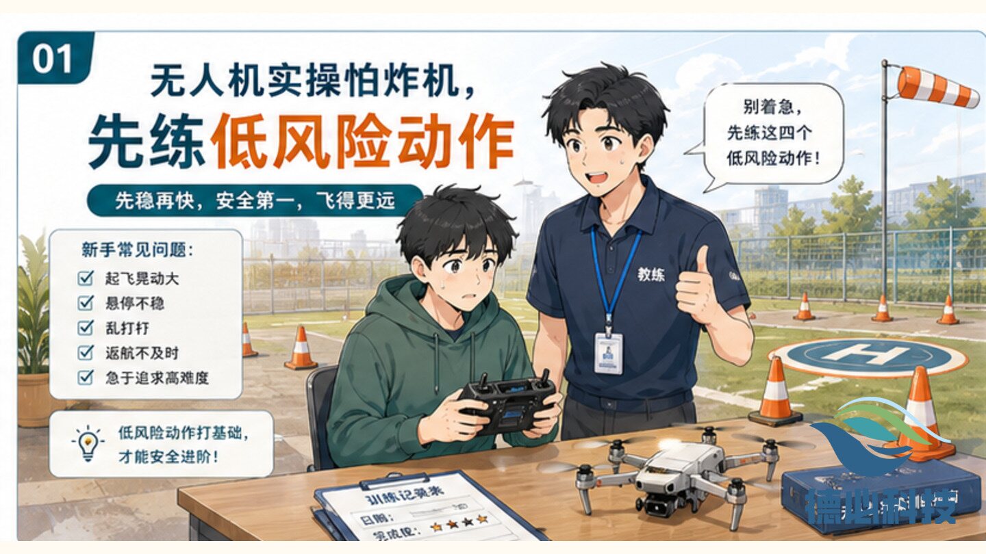 无人机实操怕炸机,先练低风险动作