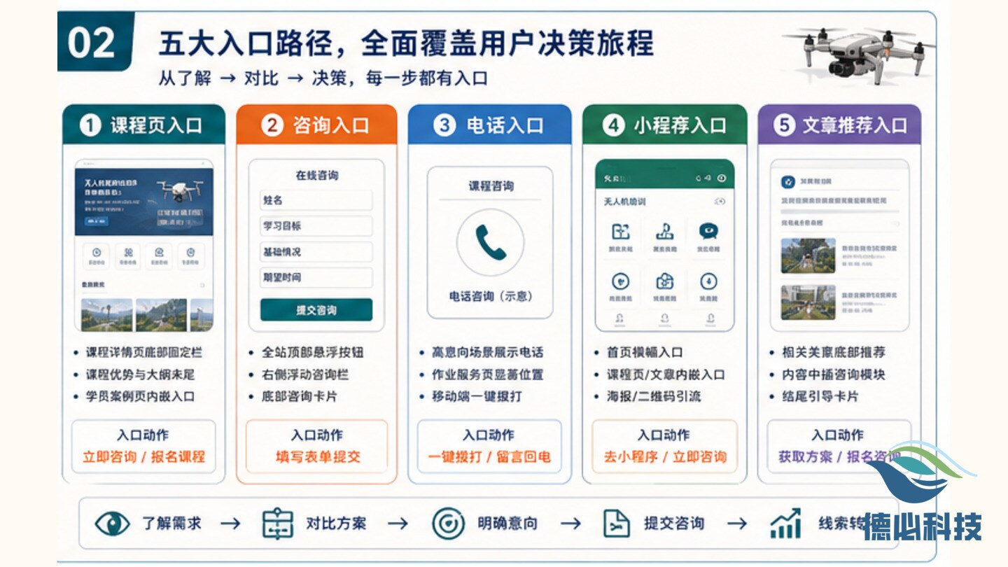 无人机官网线索少,先补入口路径