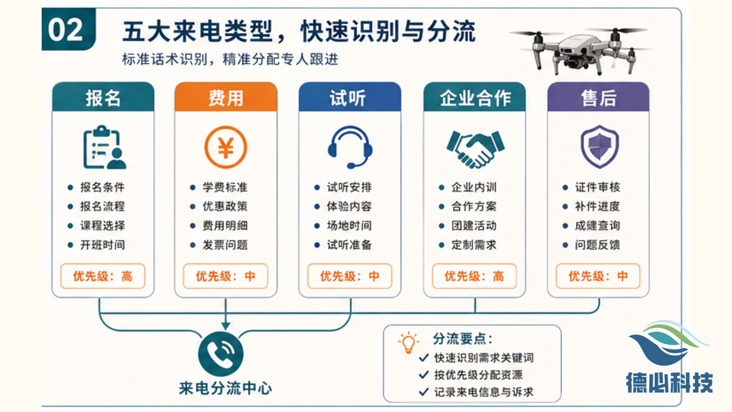 无人机报名电话多,先做来电分流