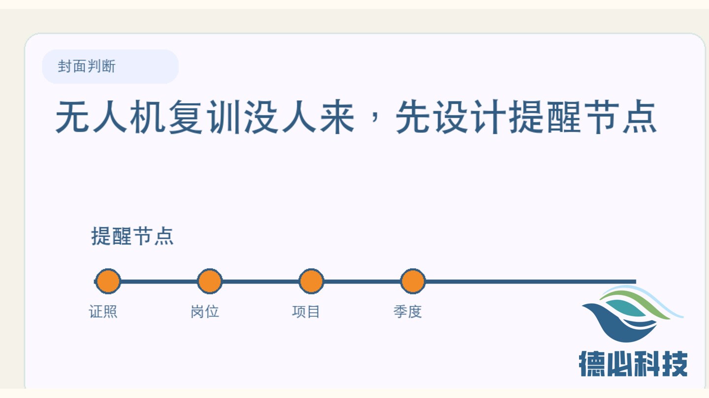 无人机复训没人来,先设计提醒节点
