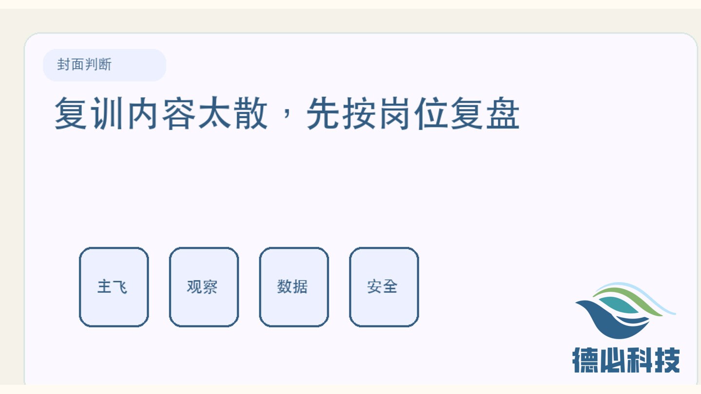 复训内容太散,先按岗位复盘