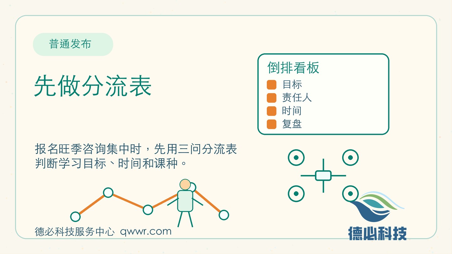 报名旺季太急,先做分流表