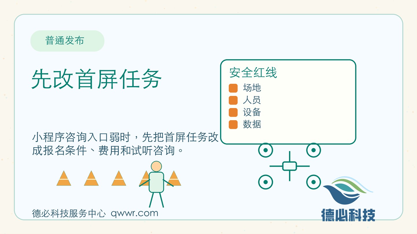 小程序咨询入口弱,先改首屏任务
