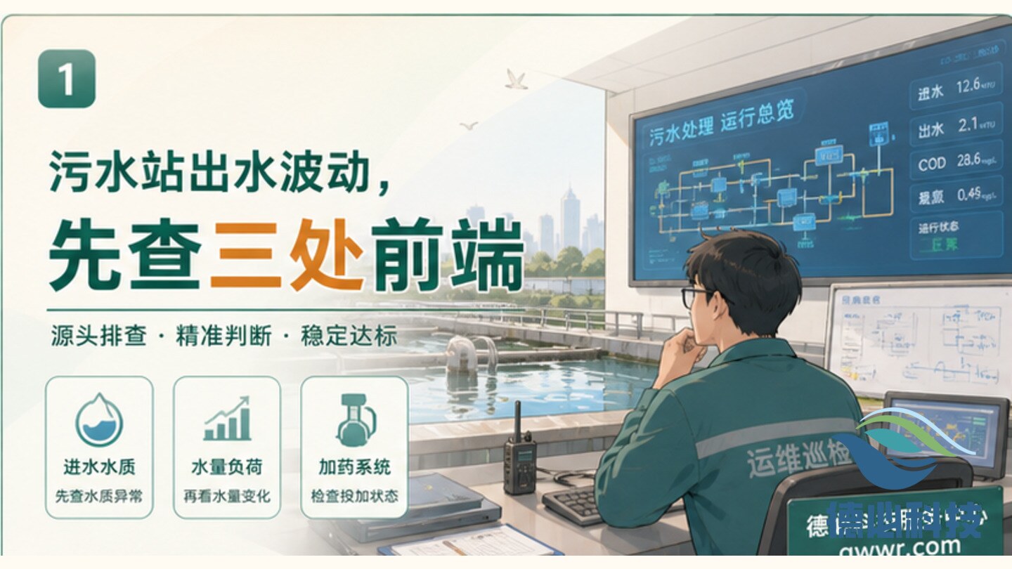 污水站出水波动,先查三处前端