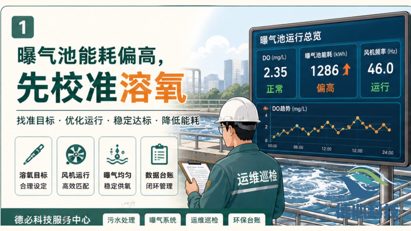 曝气池能耗偏高,先校准溶氧目标