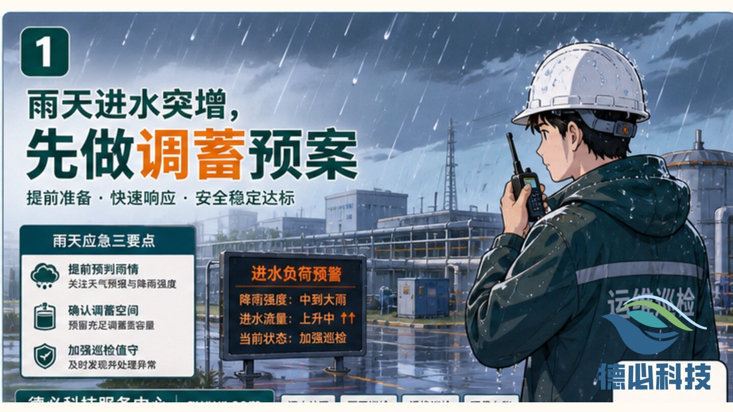 雨天进水突增,先做调蓄预案