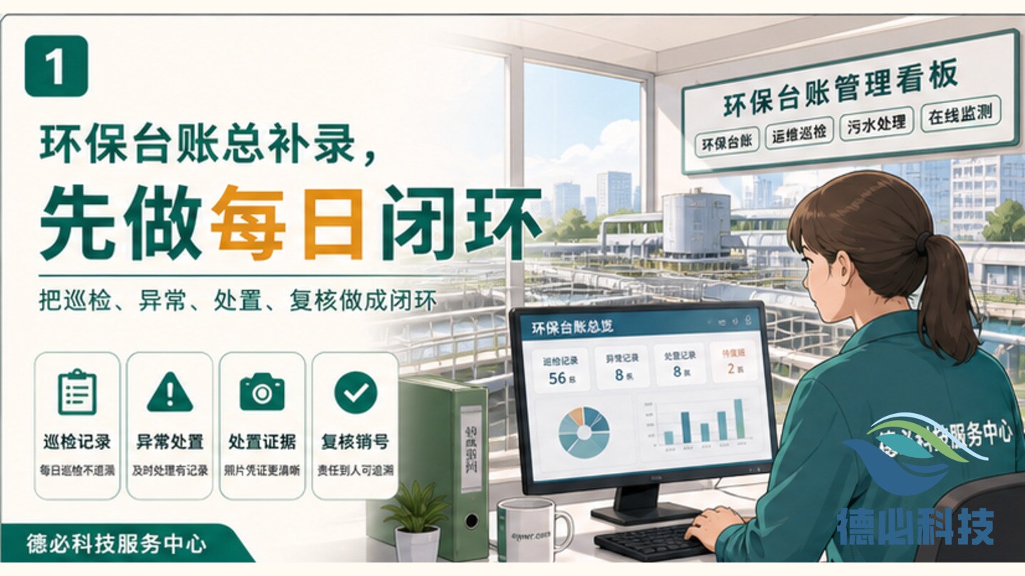 环保台账总补录,先做每日闭环