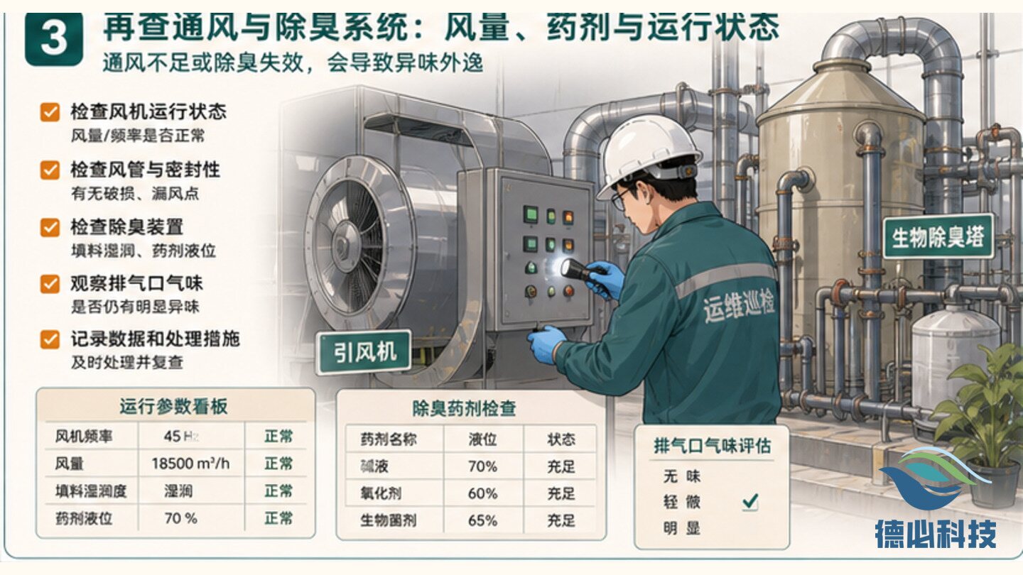 污水站异味明显,先查厌氧和通风