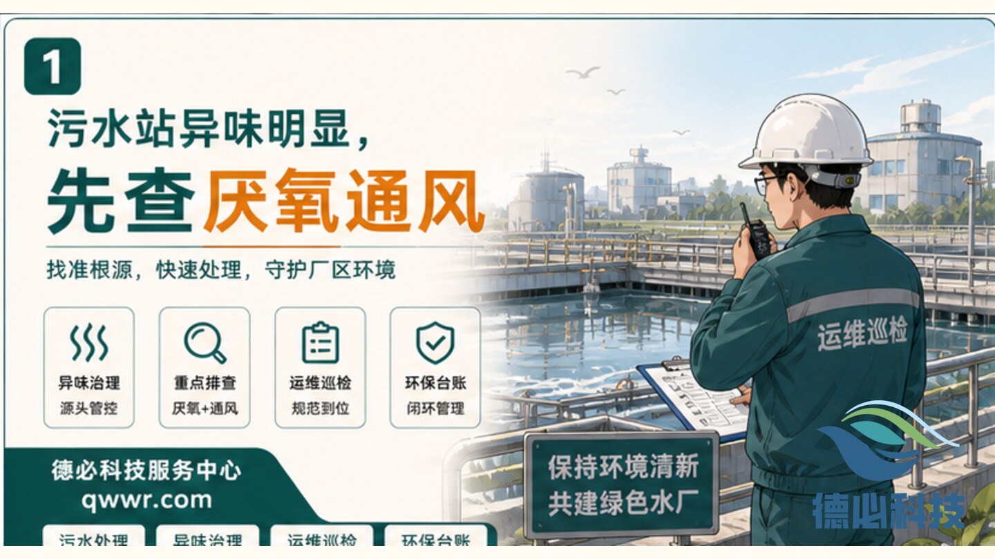 污水站异味明显,先查厌氧和通风