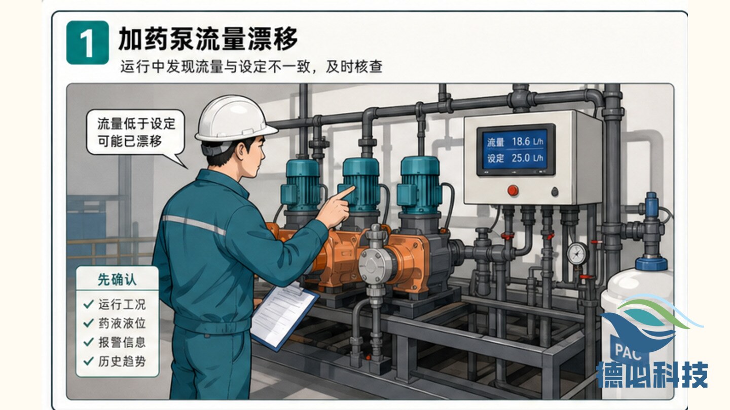 加药泵流量漂移,先做小流量核验