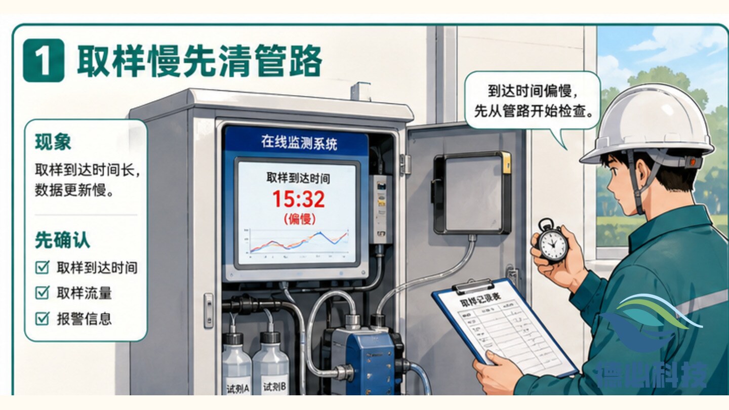 在线监测取样慢，先清三段管路