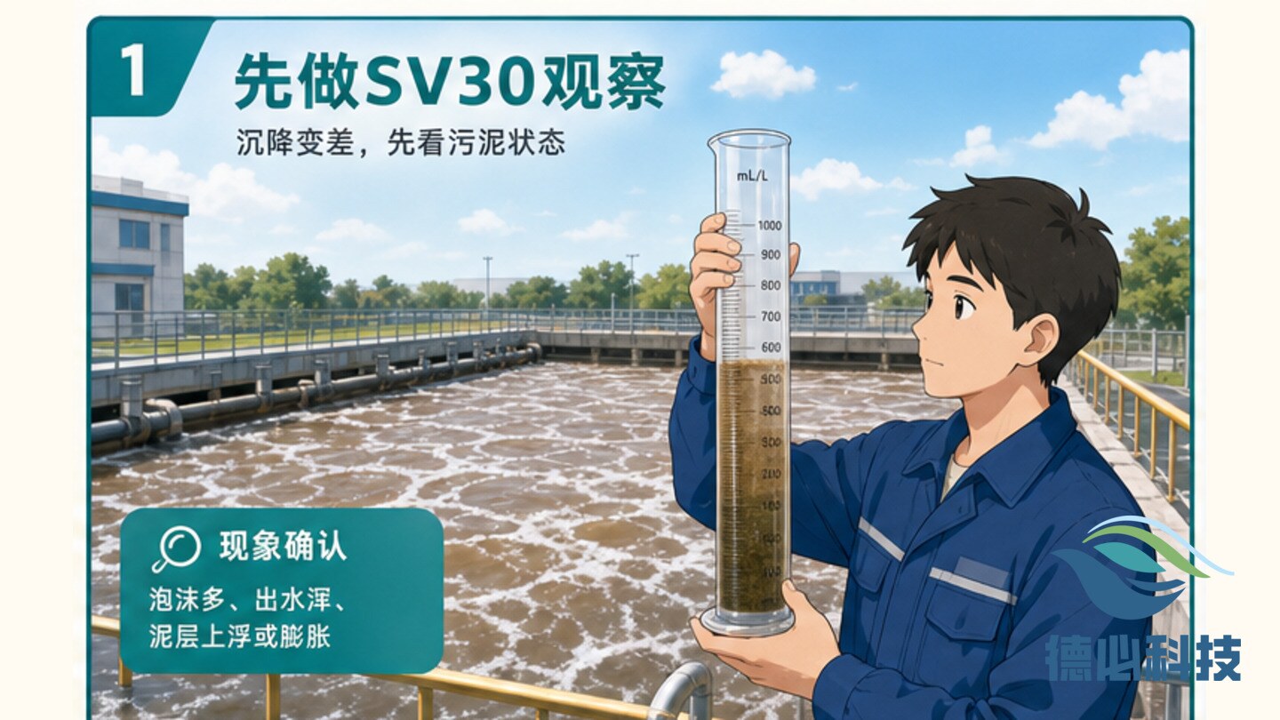 污泥沉降变差,先做SV30观察