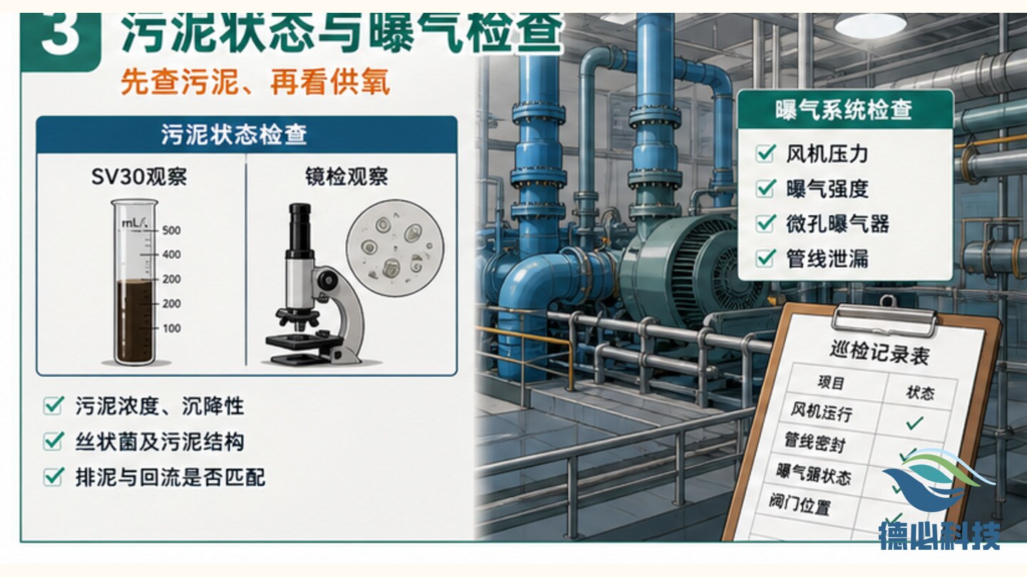 曝气池泡沫增多,先查三类原因
