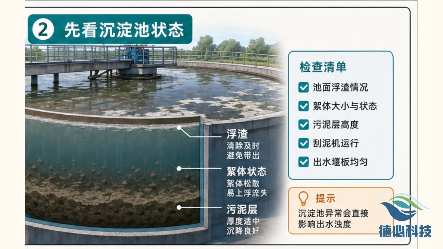出水浊度升高,先看沉淀和过滤