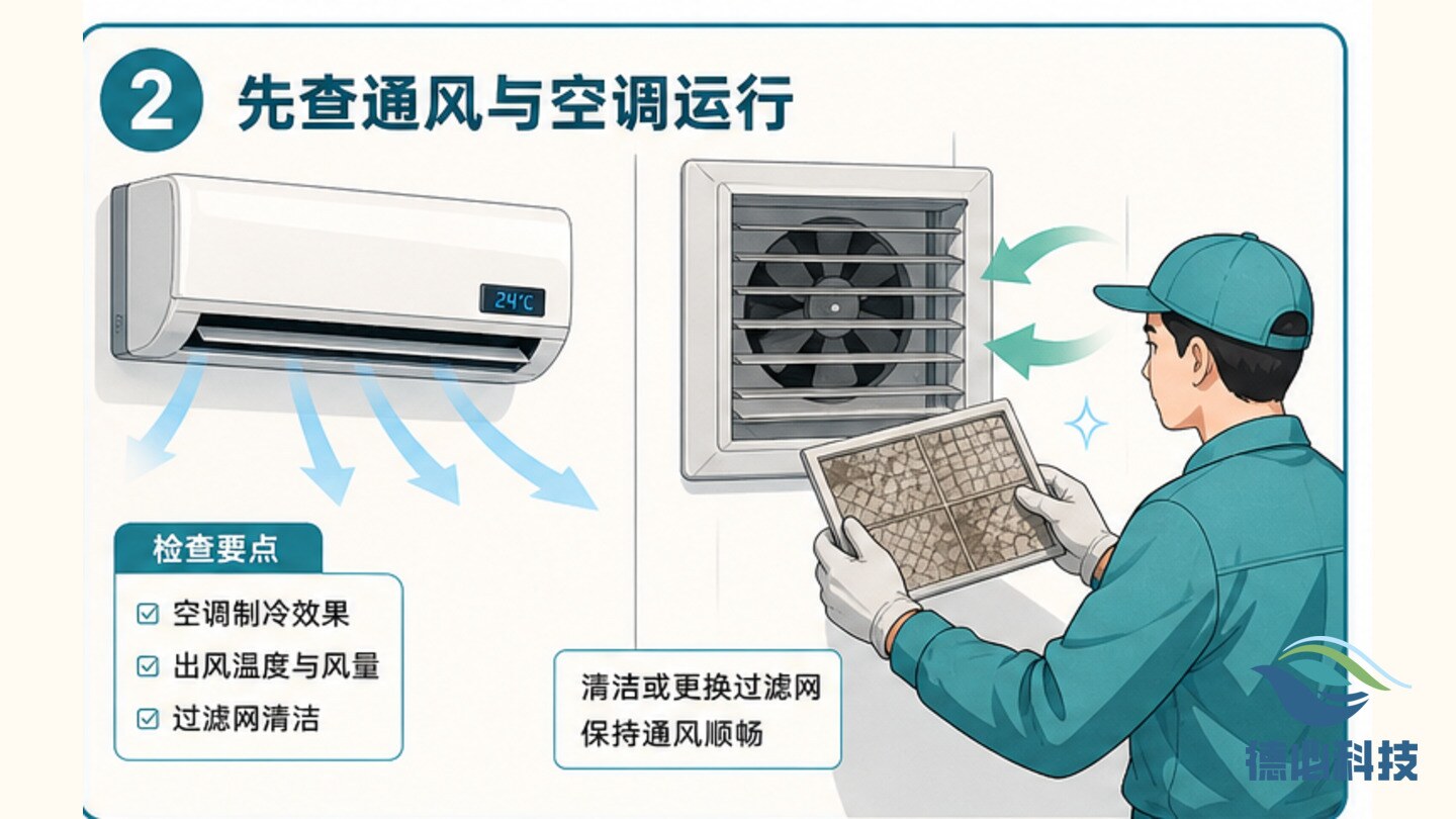 在线站房温湿度高，先查通风空调