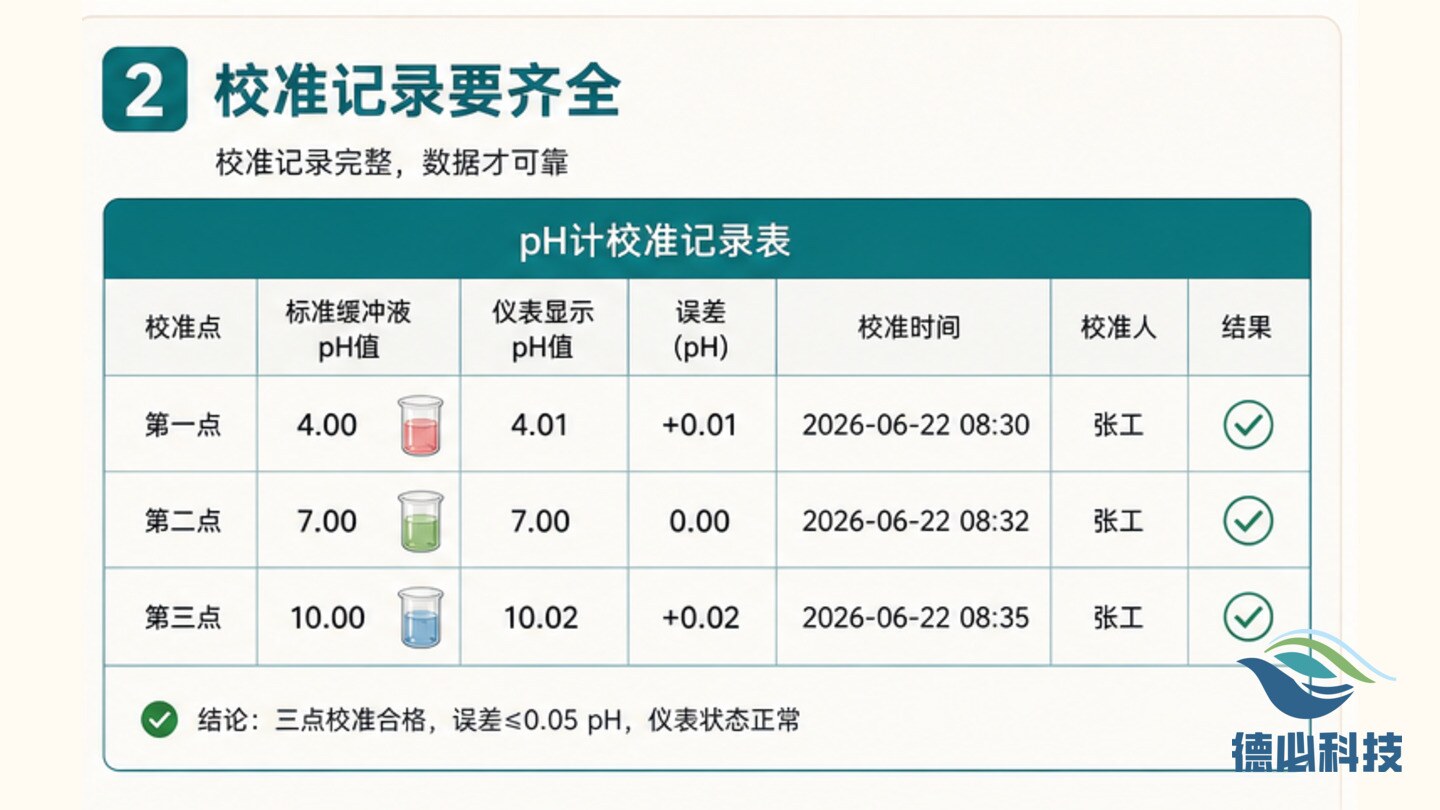 排口pH临界,先复核校准记录