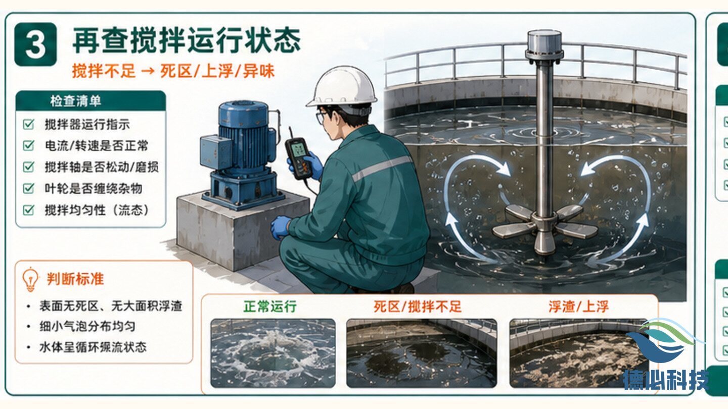 厌氧池异味重,先查进水和搅拌