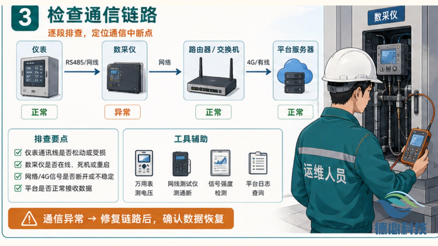 在线数据断点,先分清仪表和通信