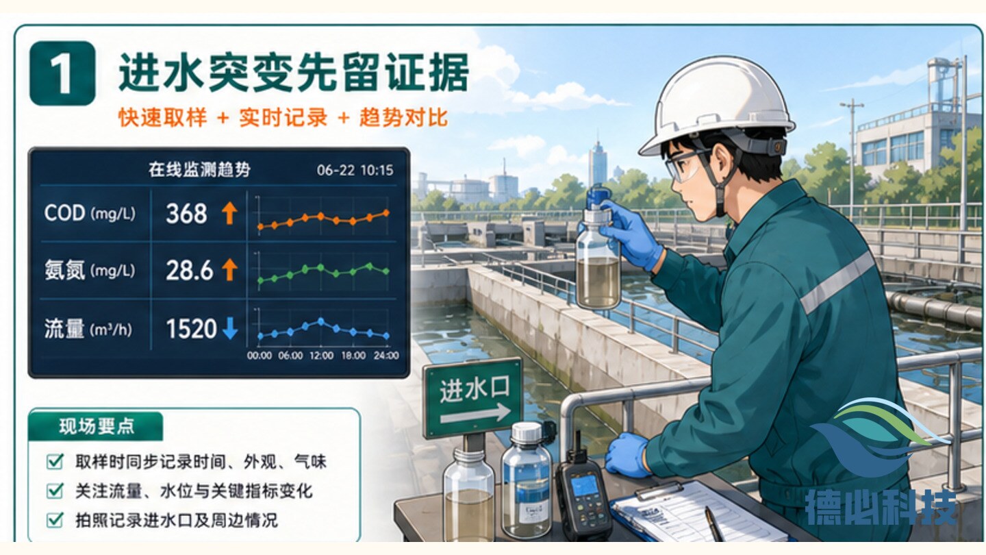 进水水质突变,先留三类证据