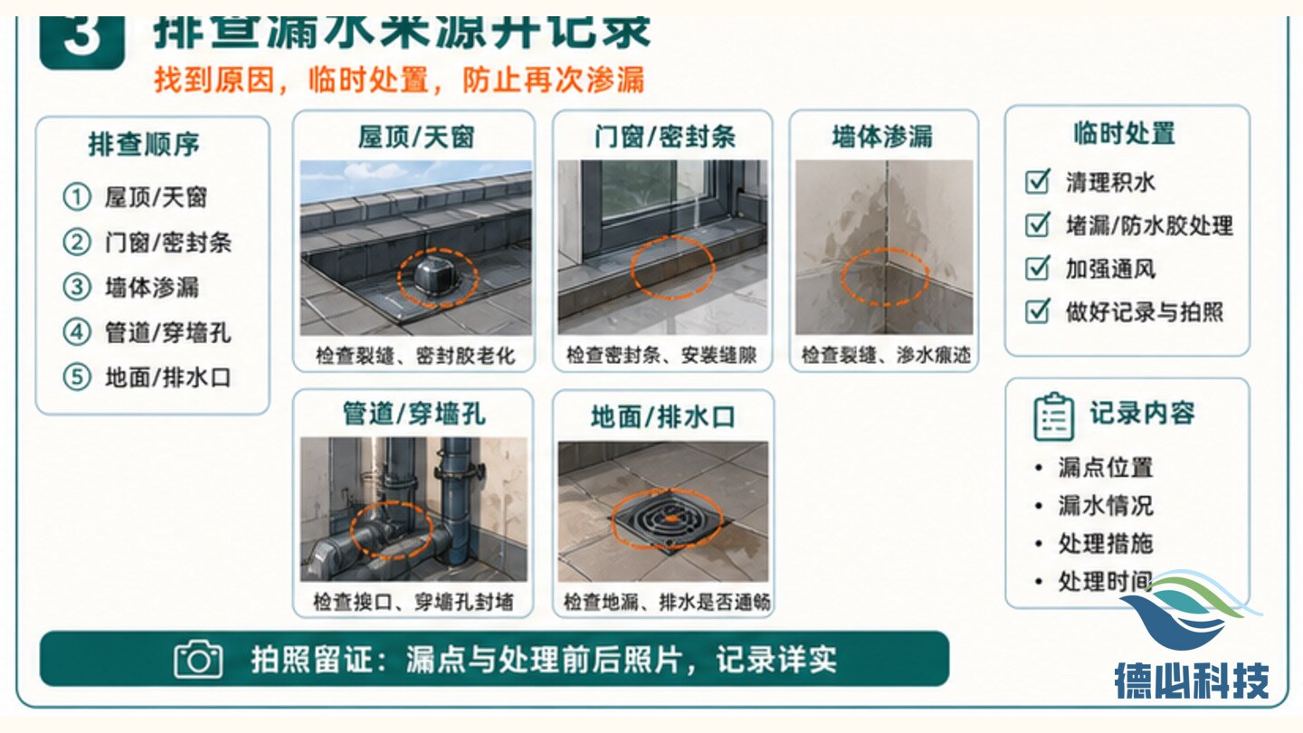 在线站房漏水，先保护仪表和电源