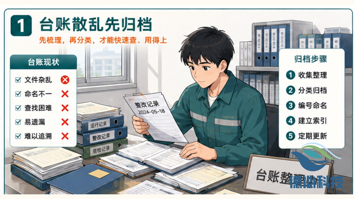 环保台账散乱,先按问题归档