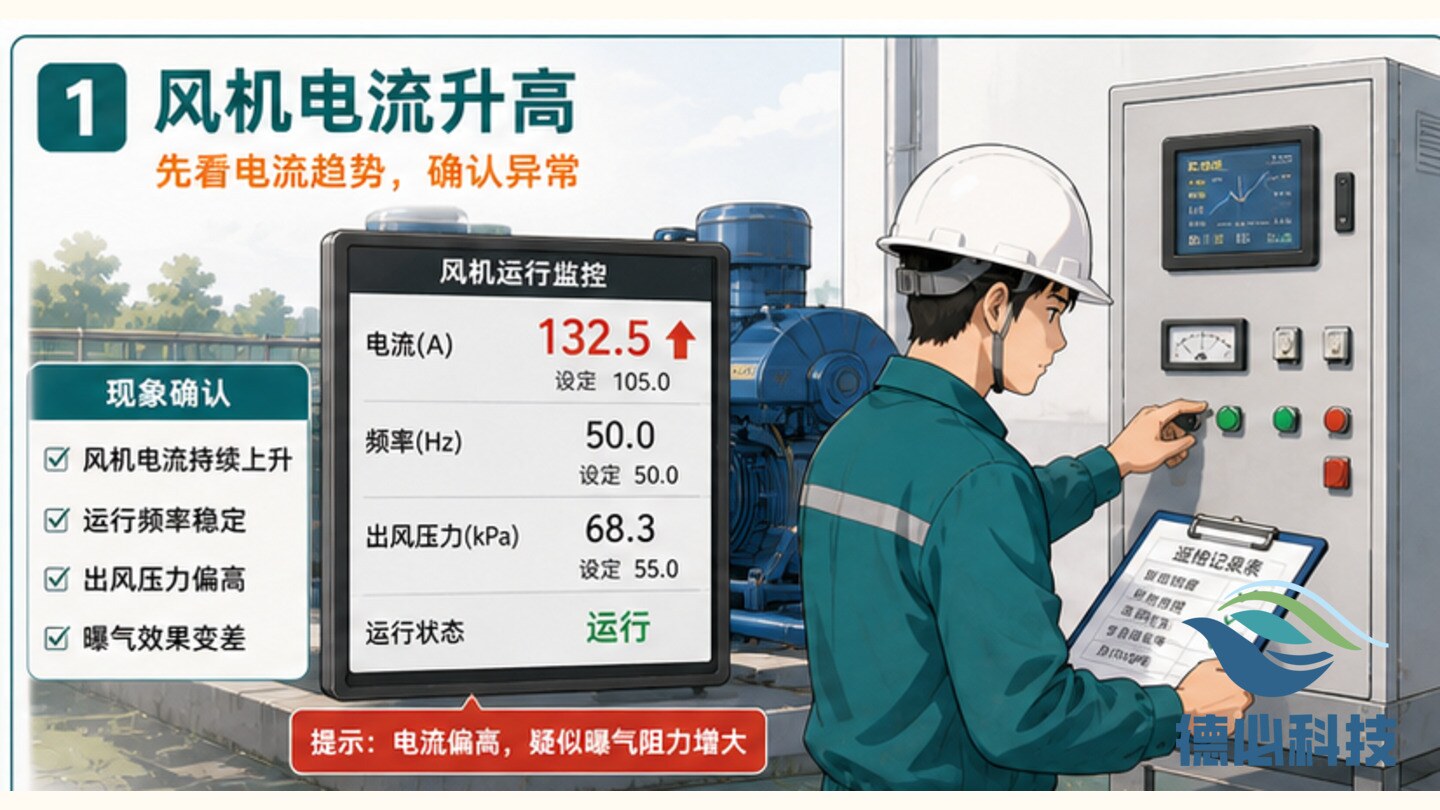 风机电流升高,先查曝气阻力
