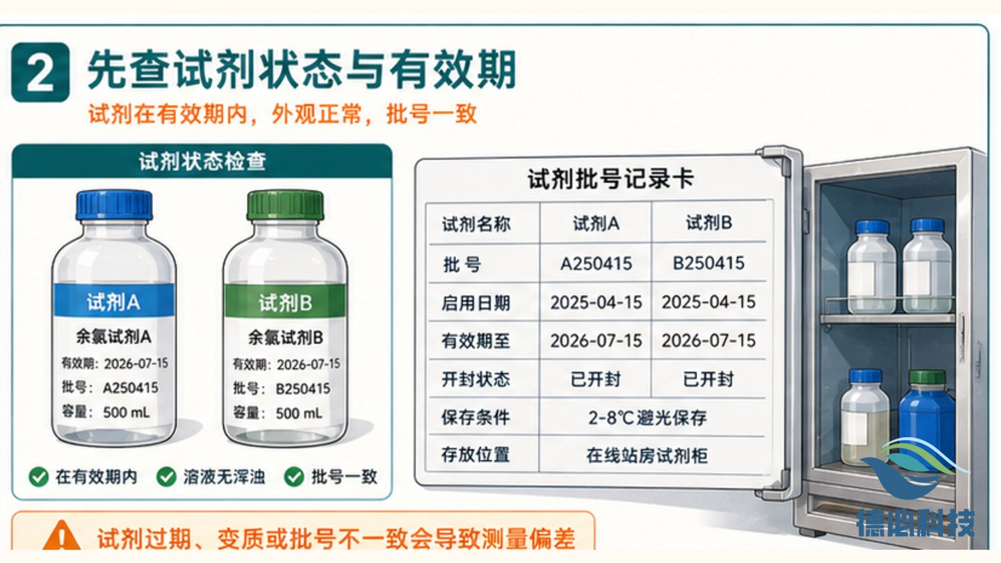余氯数据异常，先看试剂和比色池