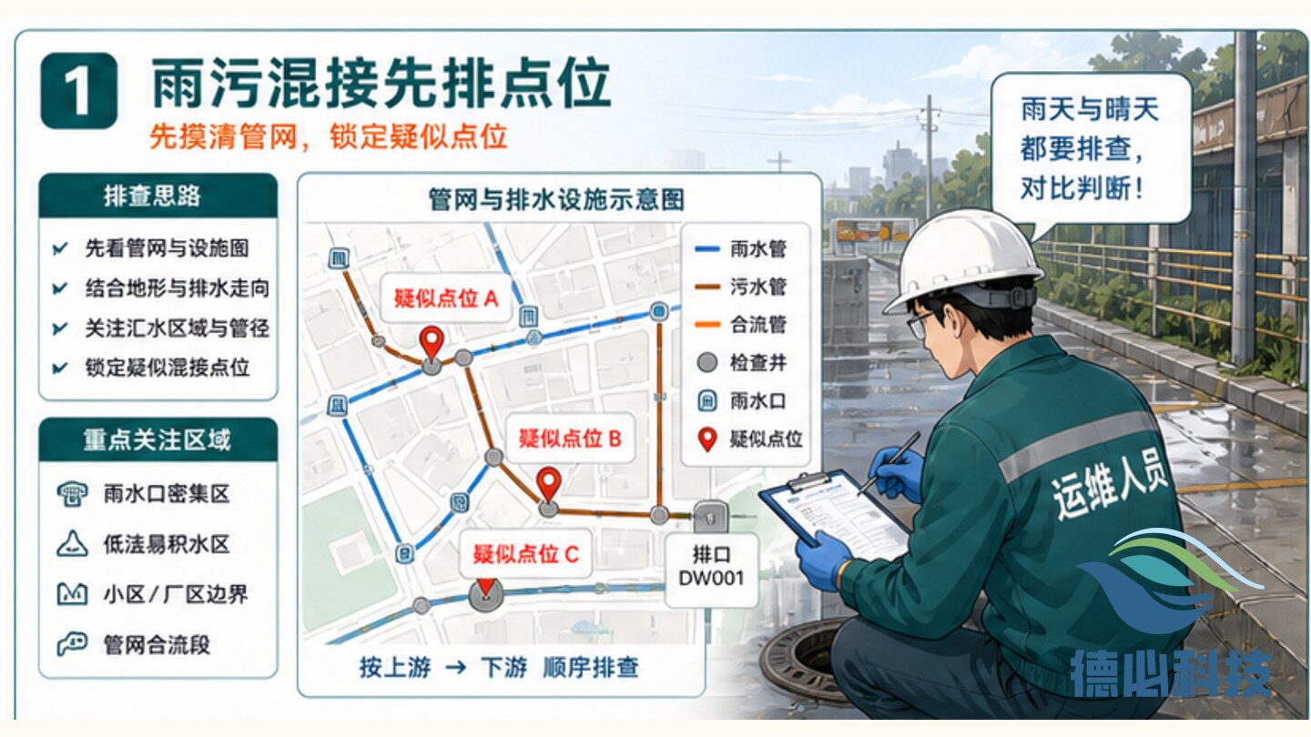 雨污混接疑似,先做点位排查