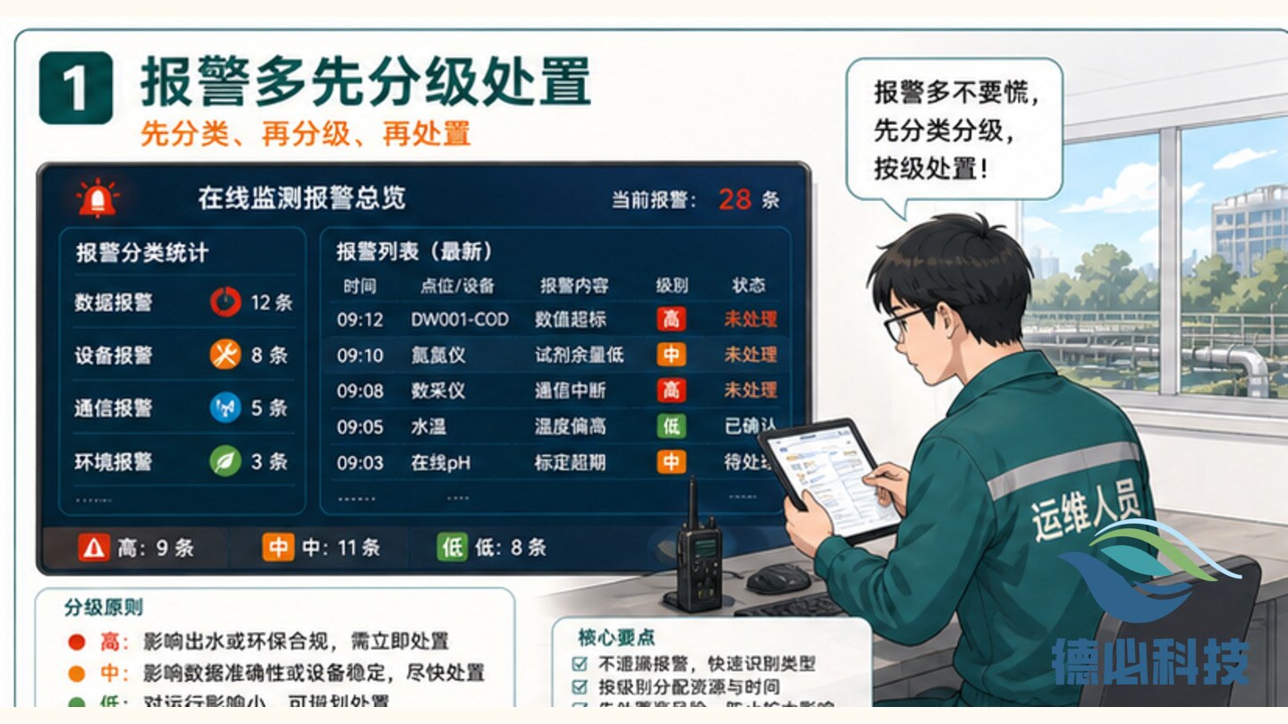 在线设备报警多,先做分级处置