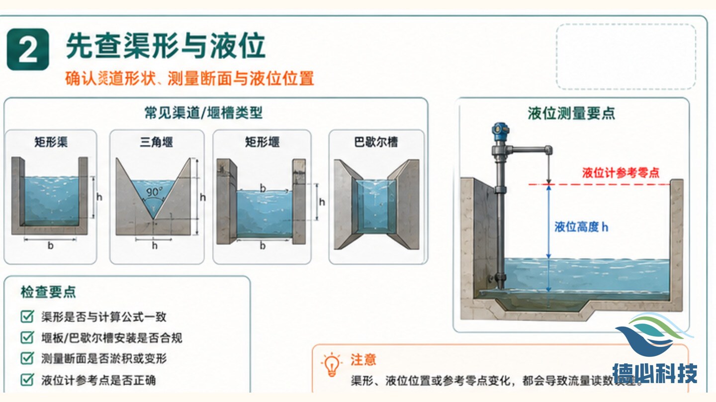 排口流量异常,先查渠形和液位