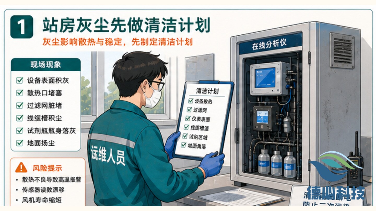 在线站房灰尘多,先做清洁计划
