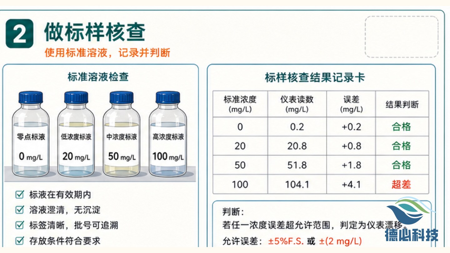 在线仪表漂移,先做标样核查