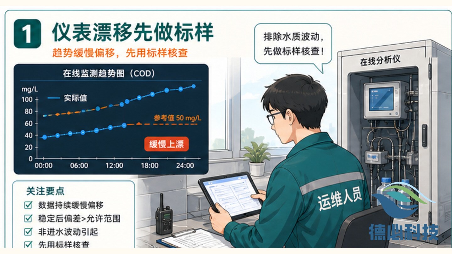在线仪表漂移,先做标样核查