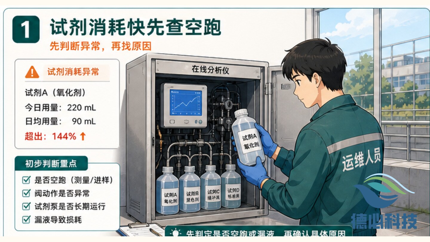 试剂消耗过快,先查空跑和漏液