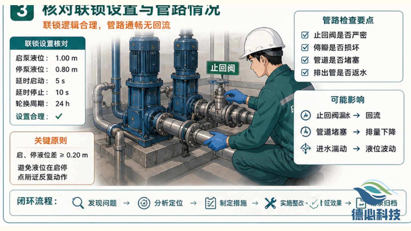 排水泵启停频繁,先查液位联锁