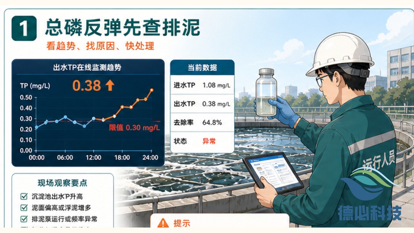 出水总磷反弹,先查沉淀排泥